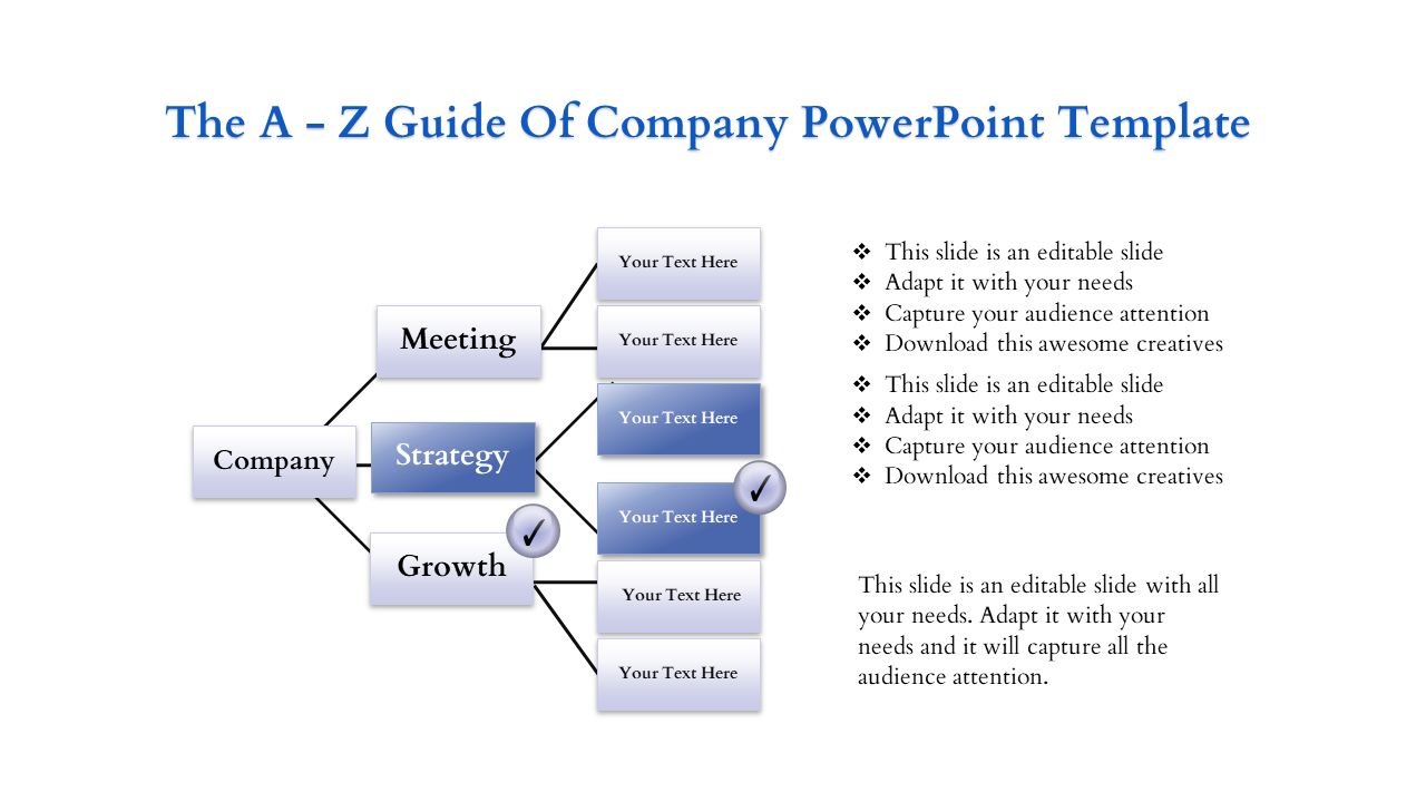Free - hierarchy company powerpoint template-horizontal view	